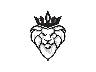 Lion Logo Concept For a Brand awesome logo black and white branding king logo lion king logo lion logo logo logo design