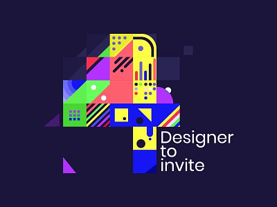 4 Dribbble Invite creative design design dribbble idea illustration invitation design typography