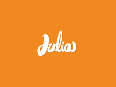 Julia brand branding caligraphy julia lettering logo typography