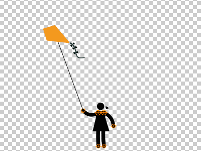 WIP Kite Girl animation character character animation flying girl kite motion motion design motion graphics rubberhose