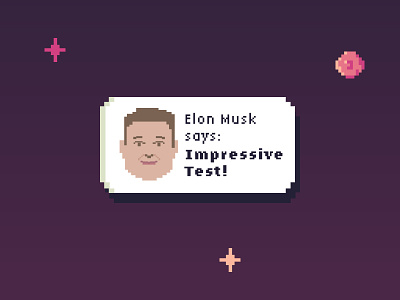 Elon Musk 8bits character elon musk elonmusk face pixel rocket space spacex