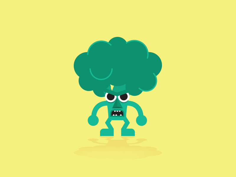 Angry Broccoli green character vegetables veggie broccoli angry