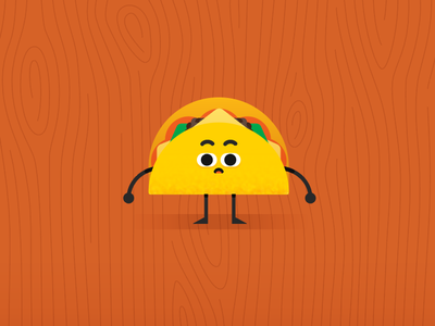 Taco Character character characterdesign crispy food illustration mexican table taco vector wip