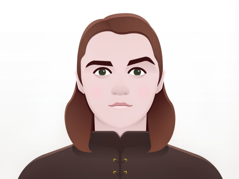 Arya Stark vector portrait got games of thrones character illustration arya stark arya
