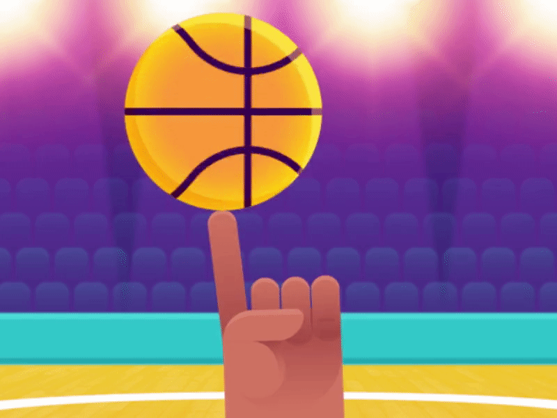 Basketball animation 2d 2danimation animation ball basket basketball basketball court finger hand illustration