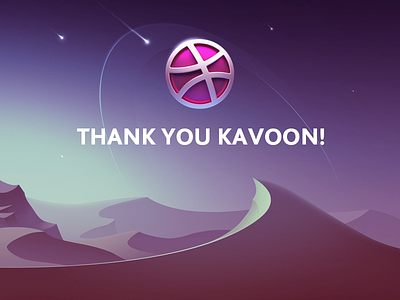 Thank you! dribbble invite landscape logo thanks