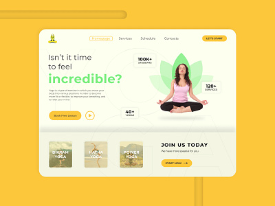 Yoga Website Landing Page figma graphic design landingpage meditation uiux uiuxdesign webdesign website yoga