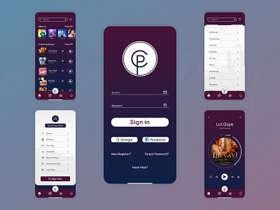 Music Player App Design figma graphic design mobileapp music musicapp musicplayer songs uiux uiuxdesign