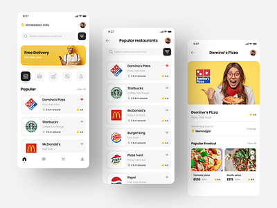 Marketplace design for online food order - delivery design figma food logo minimal mobiel mobile ui ux