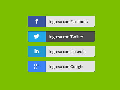 CSS Social login buttons