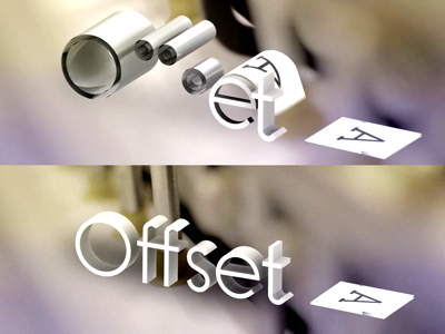 Offset 3d lettering motion offset title typography