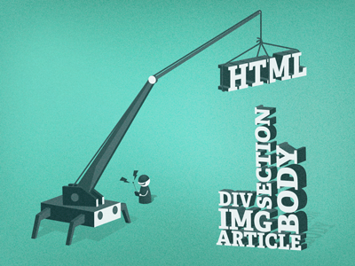 Html structure of a page crane html illustration texture