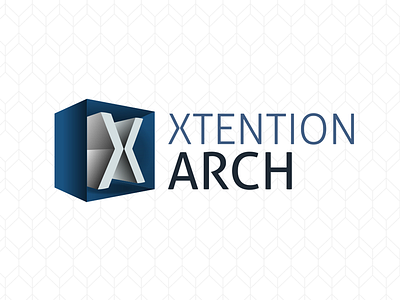 Xtention ARCH logo 3d logo