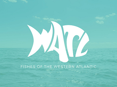 WATL Fish Logo fish lettering logo western atlantic