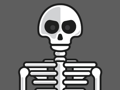 Skeleton monochrome monoline skeleton