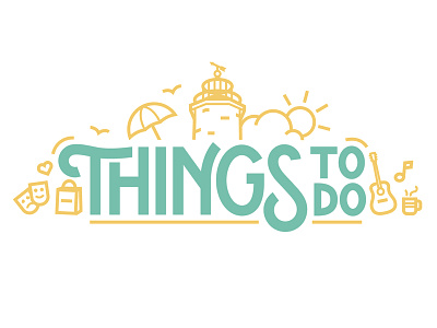 Things To Do Logo branding design illustration logo monoline vector