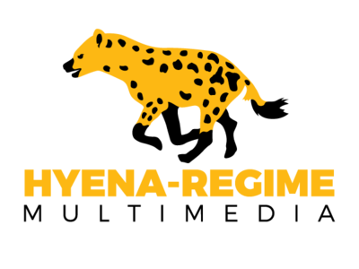 Hyena-Regime Logo design hyena illustration logo typography vector