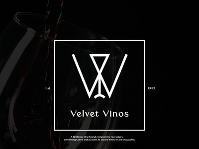 Velvet Vinos | A Wine Brand Identity brand branddesign brandidentity branding creative design flatlogo graphic design logo logodesign minimalistic modern vector wine