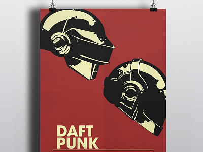 Daft Punk Illustration daft punk illustration poster