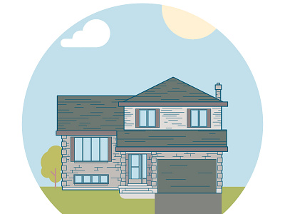 Courtice House courtice house flat house illustration