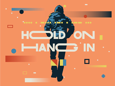 Hold On Hang In branding flags flat gradient morse code nautical type typeface walk