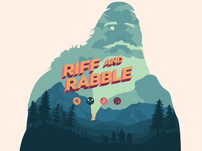 Riff and Rabble branding dungeons and dragons flat game icons illustration logo muted colors olly moss stream twitch