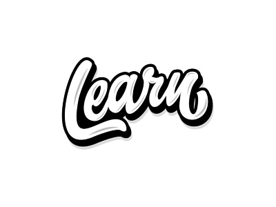 "Learn" Lettering