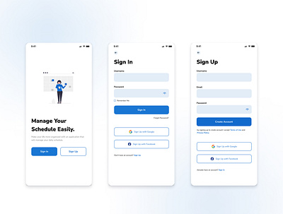 Sign In & Sign Up Screen daily ui sign in sign up ui ui design ui exploration user interface