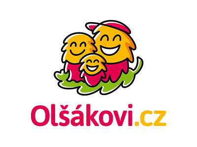 Olšákovi.cz character children clothes kids leaf logo mascot