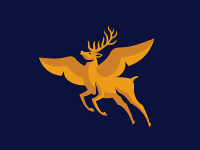 Peryton deer golden mystical creature peryton wings