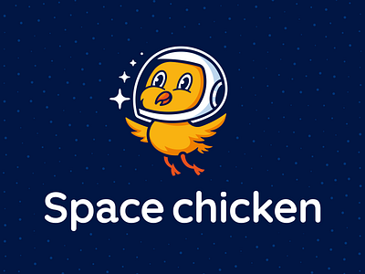 Space chicken animal astronaut character chicken space spacesuit star