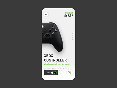 XBOX controller shopping screen app branding controller design figma gaming graphic design interface screen ui xbox