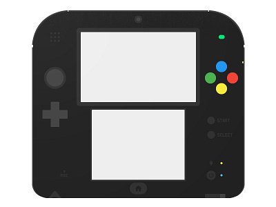Nintendo 2DS flat illustration 2ds flat nintendo render simple