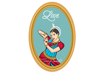 Love expressed in Indian dance form Odissi adobedraw applepencil digital expression illustration indian art indian dance form love navarasam odissi traditional art vector