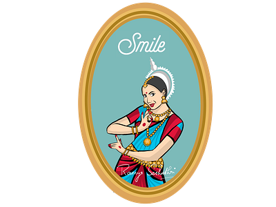 Smile expressed in Indian dance form Odissi adobedraw applepencil digital expression illustration indian art indian dance form navarasam odissi smile traditional art vector