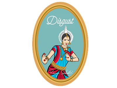 Disgust expressed in Indian dance form Odissi adobedraw applepencil digital disgust expression illustration indian art indian dance form navarasam odissi traditional art vector