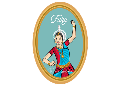 Fury(anger) expressed in Indian dance form Odissi adobedraw anger applepencil digital expression fury illustration indian art indian dance form navarasam odissi traditional art vector