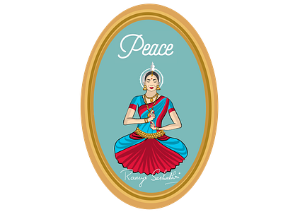 Peace expressed in Indian dance form Odissi adobedraw applepencil digital expression illustration indian art indian dance form ipadpro navarasam peace traditional art vector