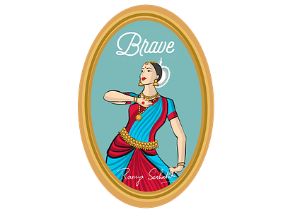 Bravery expressed in Indian dance form Odissi adobedraw applepencil bravery digital expressions illustration indian art indian dance form ipadpro navarasam traditional art vector