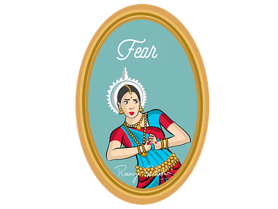 Fear expressed in Indian dance form Odissi adobedraw applepencil digital expressions fear illustration indian art indian dance form ipadpro navarasam odissi traditional art vector