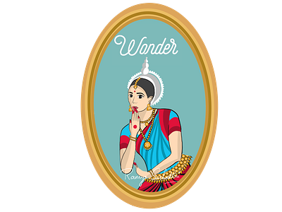 Wonder expressed in Indian dance form Odissi adobedraw applepencil digital expressions illustration indian art indian dance form ipadpro navarasam odissi traditional art vector wonder