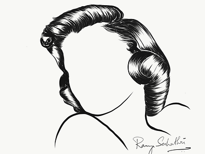 Unique Hairstyle Personalities - Marilyn Monroe adobedraw applepencil digital hairstyle illustration ipadpro personalities unique vector