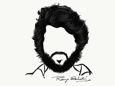 Unique Hairstyle Personalities - Arjun Reddy adobedraw applepencil arjun reddy digital hairstyle illustration personalities unique vector vijay devarakonda