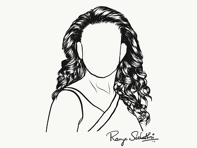 Unique Hairstyle Personalities - Nayanthara actress adobedraw applepencil digital hairstyle illustration ipadpro nayanthara personalities unique vector