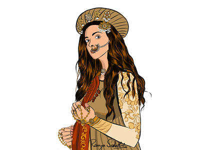 Bajorao Mastaani - Fan Art adobedraw bajirao mastani bollywood deepika padukone digital fanart history illustration indian art movie vector