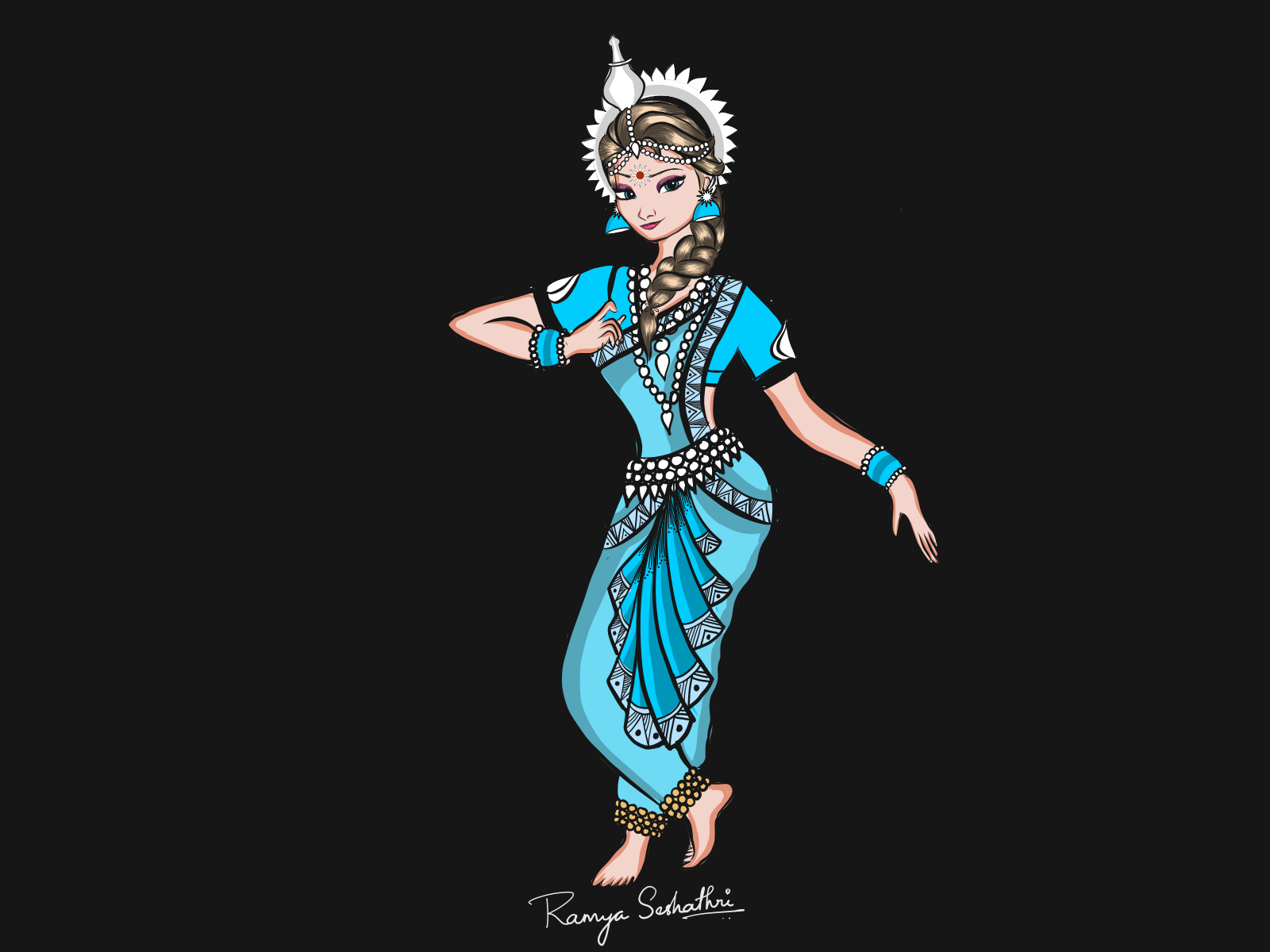 How to draw MANDALA ART of ODISSI dancer/MANDALA DRAWING/‎@Be WOW with UMA  /beautiful indian woman - YouTube