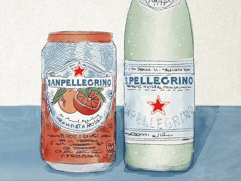 S. Pellegrino illustration italy sparkling water
