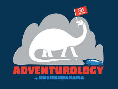 Adventurology america bonnaroo car design dinosaur illustration logo toyota