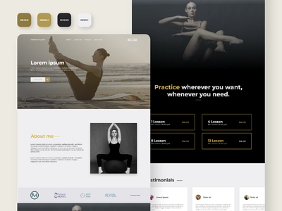 Yoga & Meditation Website Prototype homepage landing page design meditation prototype ui web web design website yoga