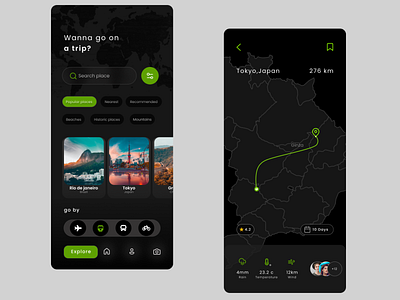 Travel guide App UI